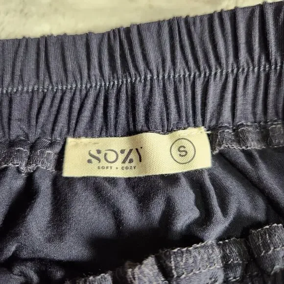 Sozy Gwendolyn Graphite Gray Chic Soft Modal Midi Skirt with Pockets Size S - Picture 5 of 8